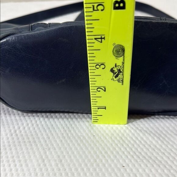 Vintage HOBO Derby Navy Blue Calf Skin Leather Handbag - Picture 6 of 14